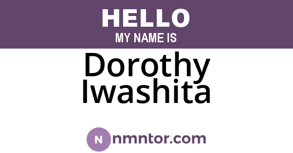 Dorothy Iwashita