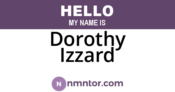 Dorothy Izzard