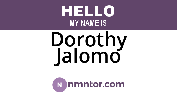 Dorothy Jalomo