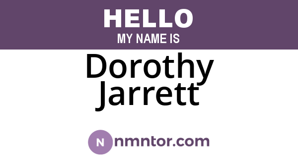Dorothy Jarrett