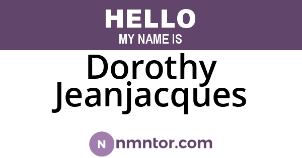 Dorothy Jeanjacques