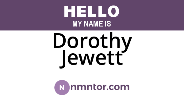 Dorothy Jewett