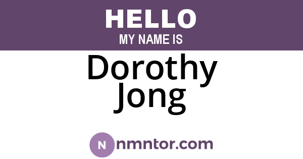 Dorothy Jong
