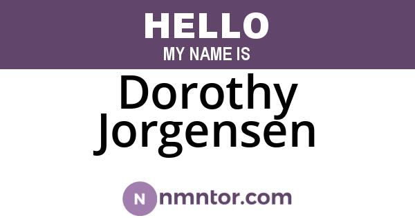 Dorothy Jorgensen