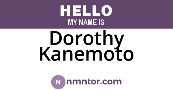 Dorothy Kanemoto