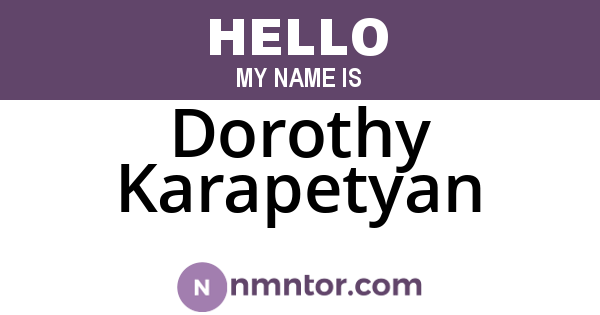 Dorothy Karapetyan