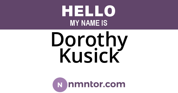 Dorothy Kusick