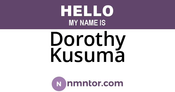 Dorothy Kusuma