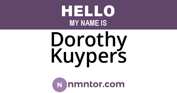 Dorothy Kuypers