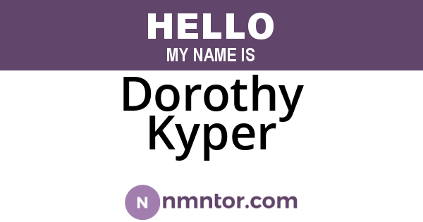 Dorothy Kyper