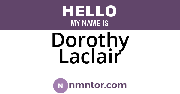 Dorothy Laclair