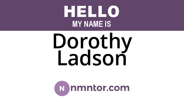 Dorothy Ladson