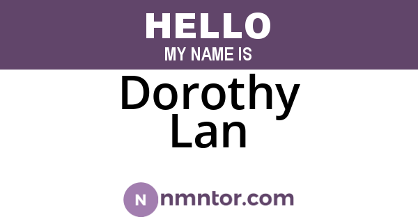 Dorothy Lan