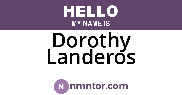 Dorothy Landeros