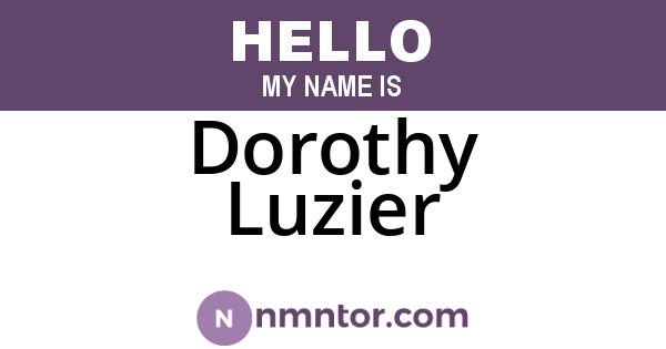 Dorothy Luzier