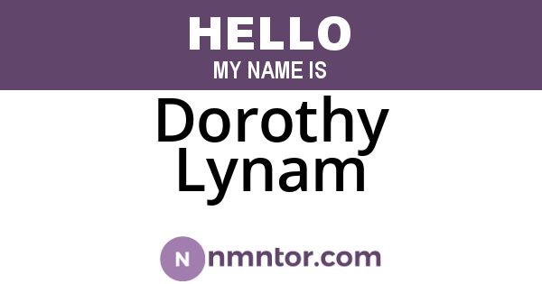 Dorothy Lynam