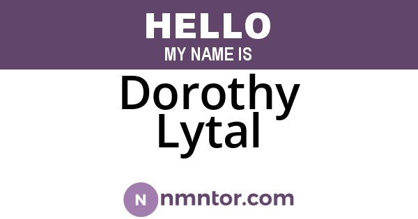 Dorothy Lytal