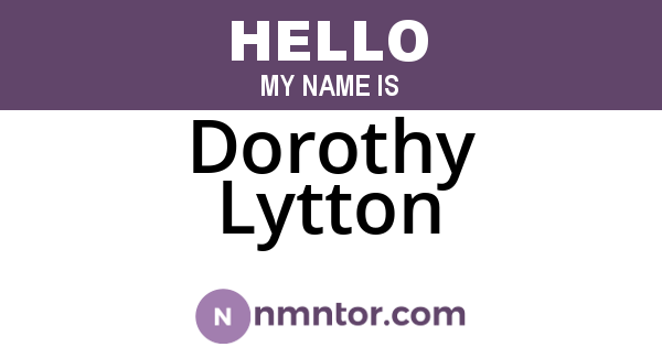 Dorothy Lytton