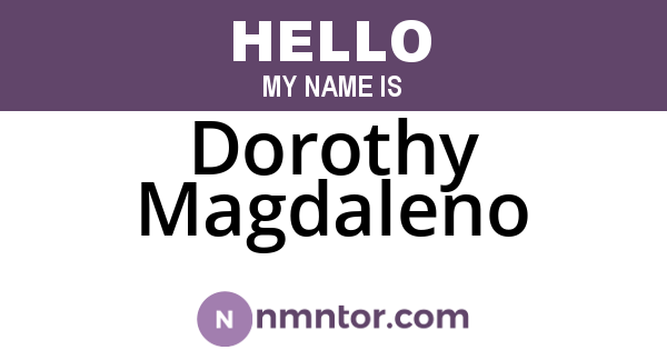 Dorothy Magdaleno