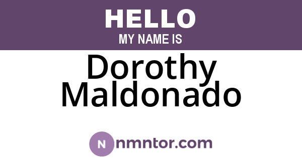 Dorothy Maldonado