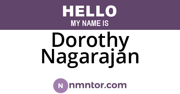 Dorothy Nagarajan