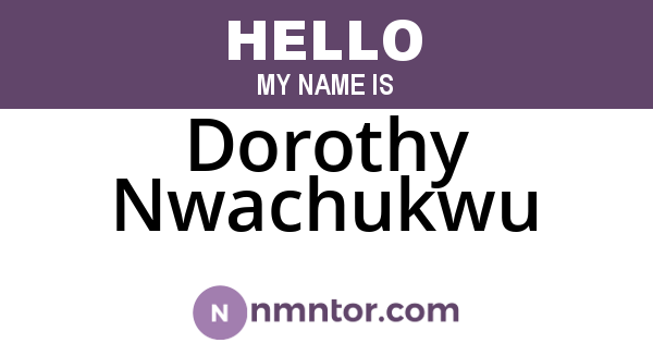 Dorothy Nwachukwu