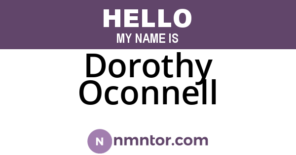 Dorothy Oconnell