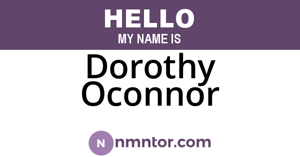 Dorothy Oconnor