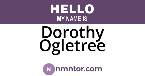 Dorothy Ogletree
