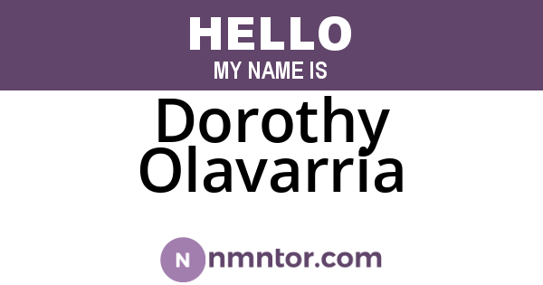 Dorothy Olavarria