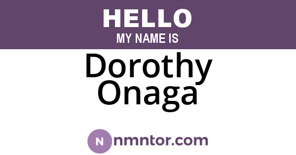 Dorothy Onaga
