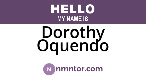 Dorothy Oquendo