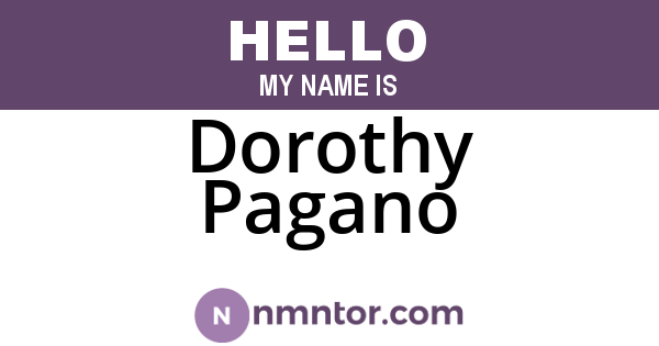 Dorothy Pagano