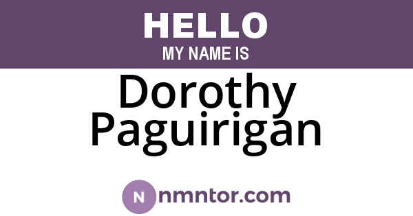 Dorothy Paguirigan