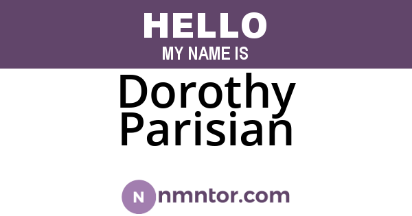 Dorothy Parisian
