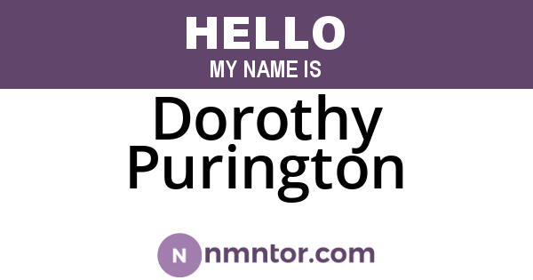Dorothy Purington
