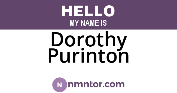Dorothy Purinton