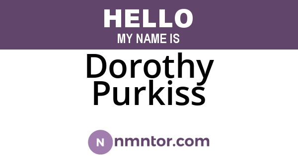Dorothy Purkiss