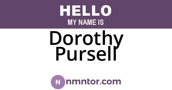Dorothy Pursell