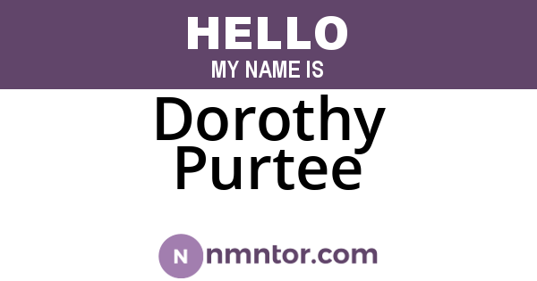 Dorothy Purtee