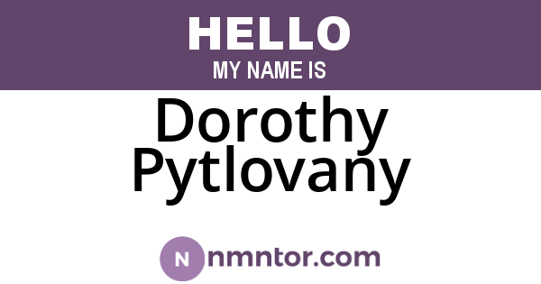 Dorothy Pytlovany