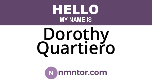 Dorothy Quartiero