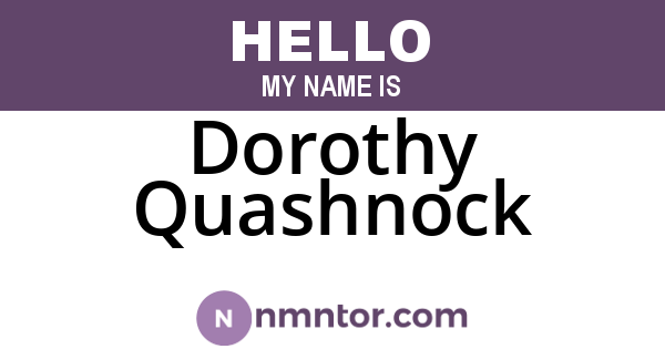 Dorothy Quashnock