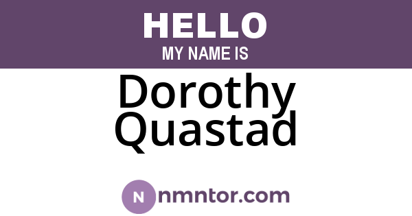 Dorothy Quastad