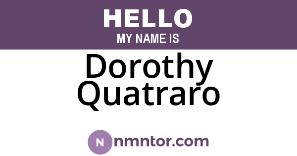 Dorothy Quatraro