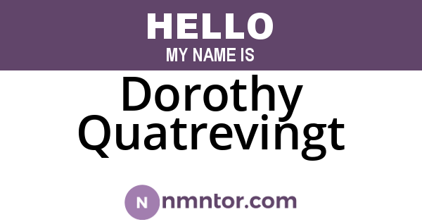 Dorothy Quatrevingt