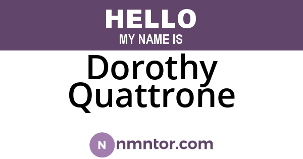 Dorothy Quattrone