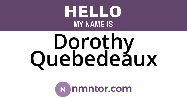 Dorothy Quebedeaux