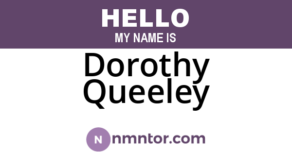 Dorothy Queeley