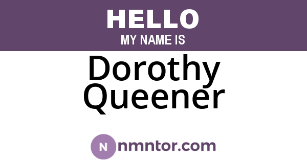 Dorothy Queener